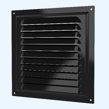 2020МЭ Black (черный) ERA Решетка вентиляционная МЭ сетка 200х200 окраш.сталь